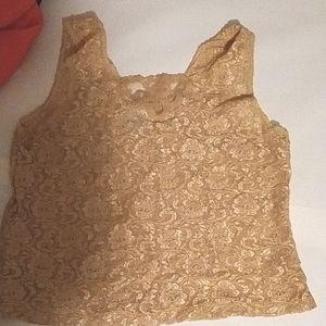 Maggie Lawrence laced floral top size plus 2 X